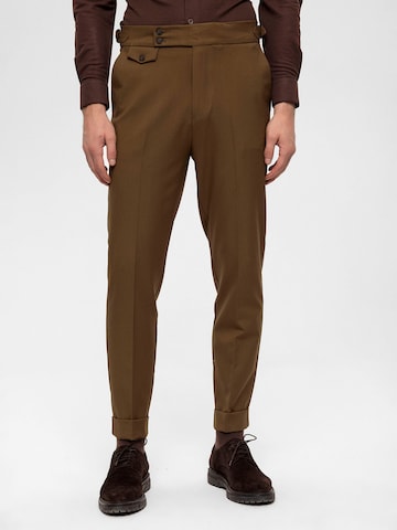 Antioch Slim fit Trousers in Brown: front