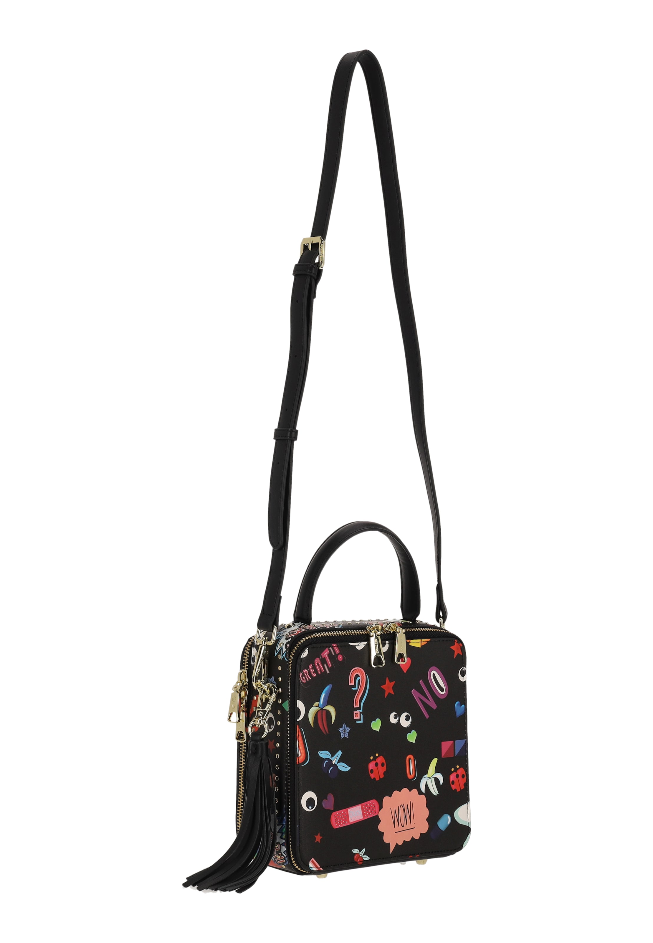 MYMO - Malas de tiracolo 'Pop Eyetheme' em preto