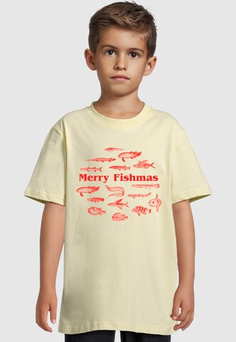 ABSOLUTE CULT T-Shirt 'Christmas - Mery Fish 2.0' in Gelb: Vorderseite