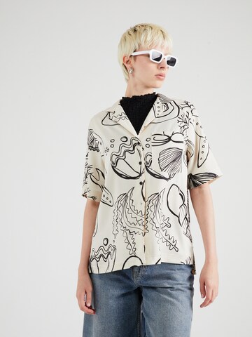 Chemisier TOPSHOP en beige : devant
