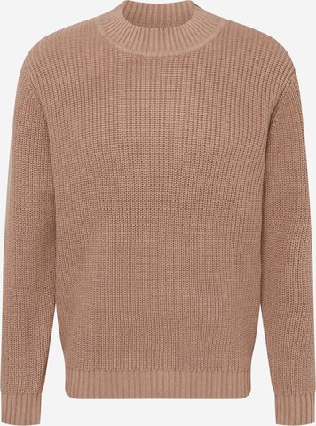 ABOUT YOU Sweater 'Aiden' in Brown: front