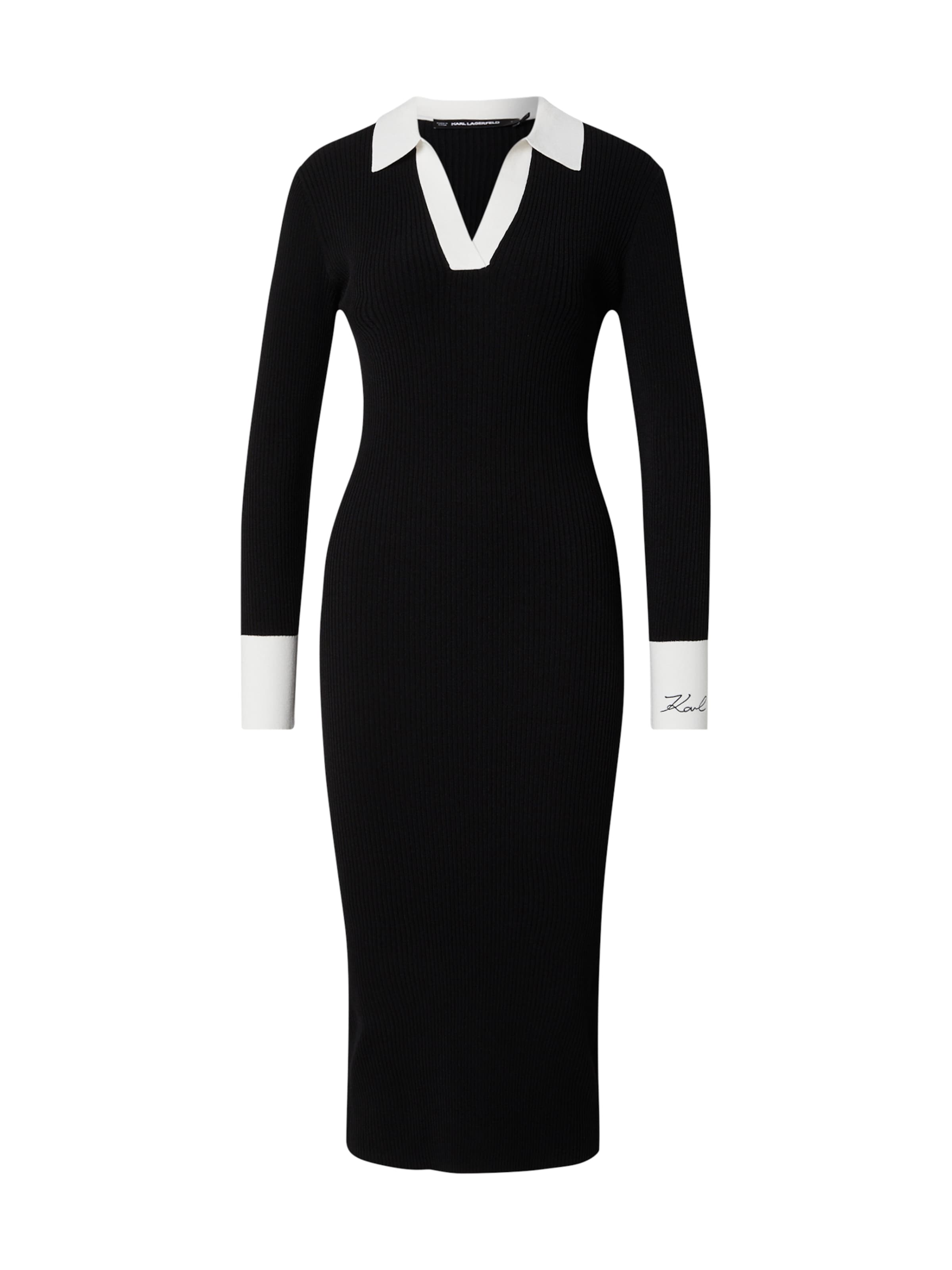 Karl Lagerfeld Knit dress 'Essential' in Black: front