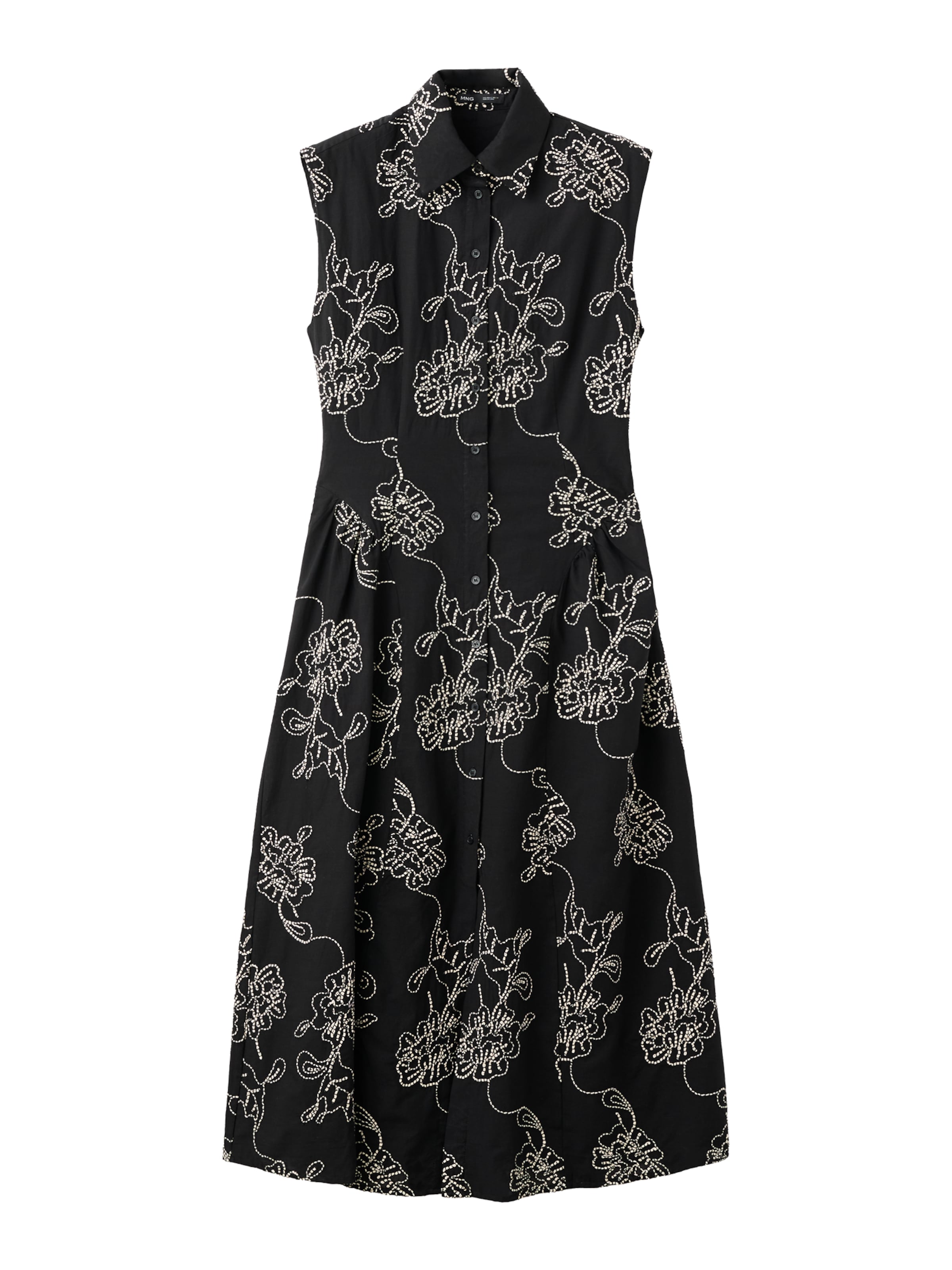 MANGO Jurk 'CATARINA' in Zwart: voorkant