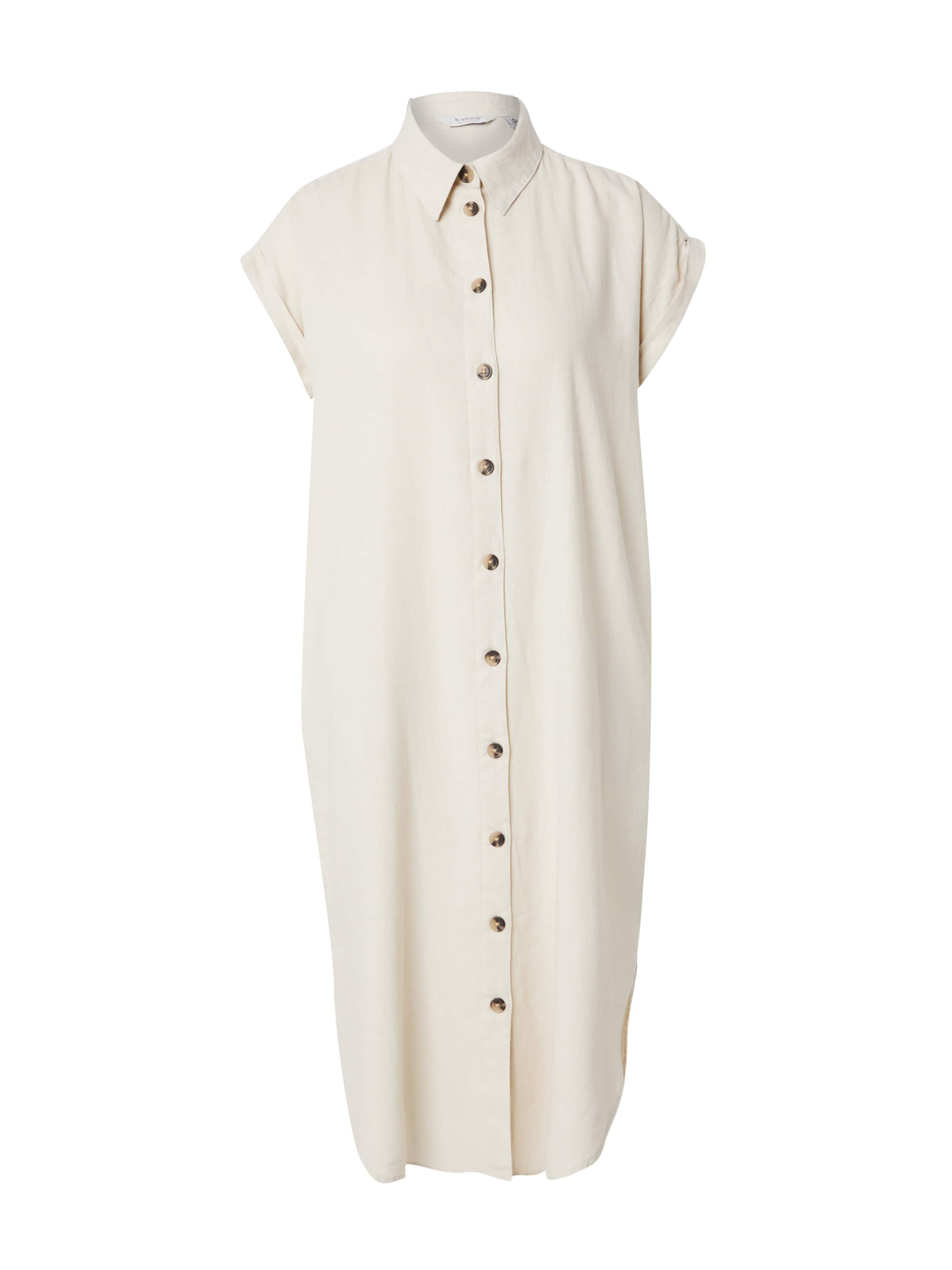 Robe-chemise 'BYAlakka' b.young en beige : devant