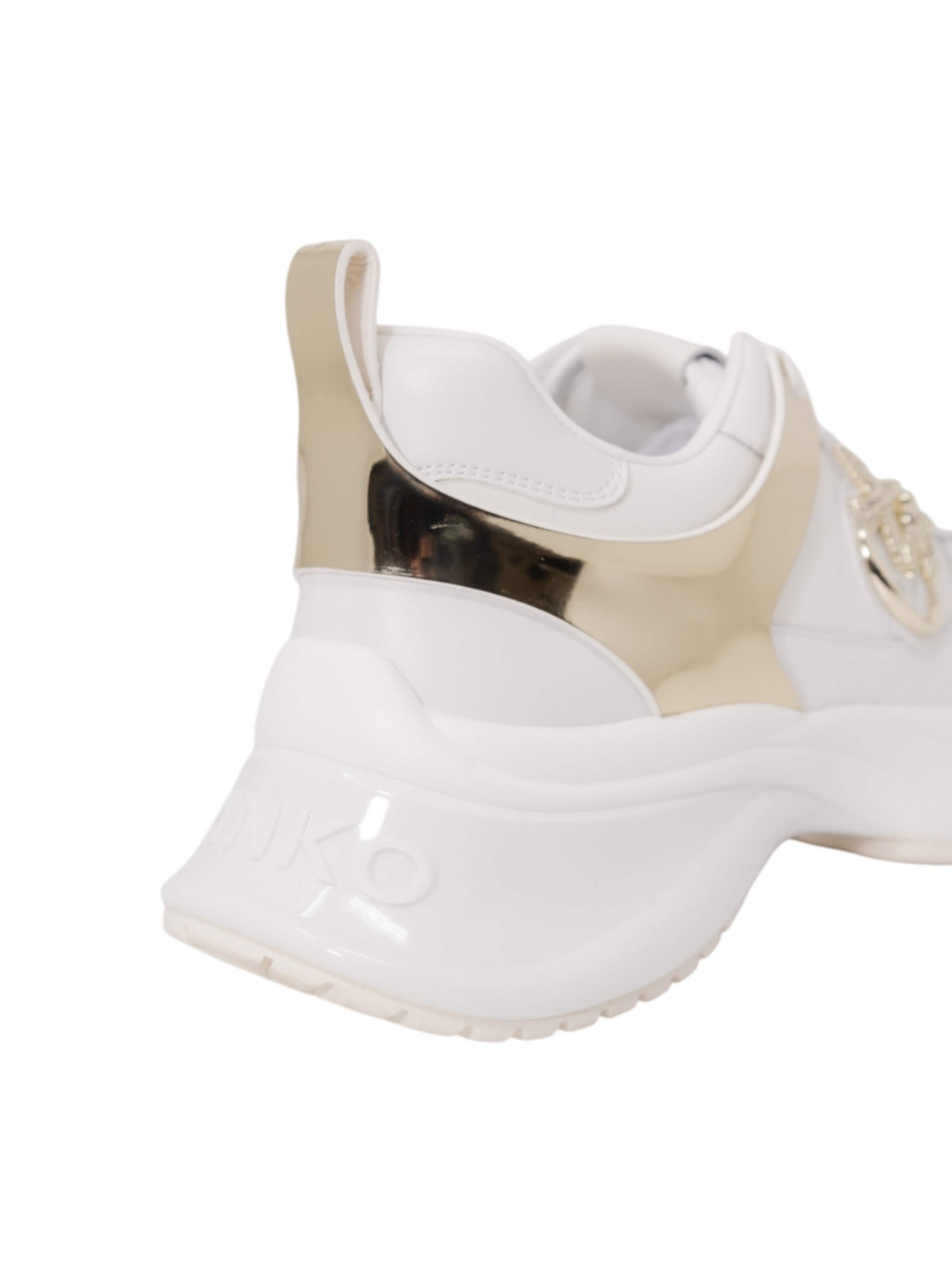 PINKO Låg sneaker 'ARIEL 02 - TUMBLED SS0027P025' i vit