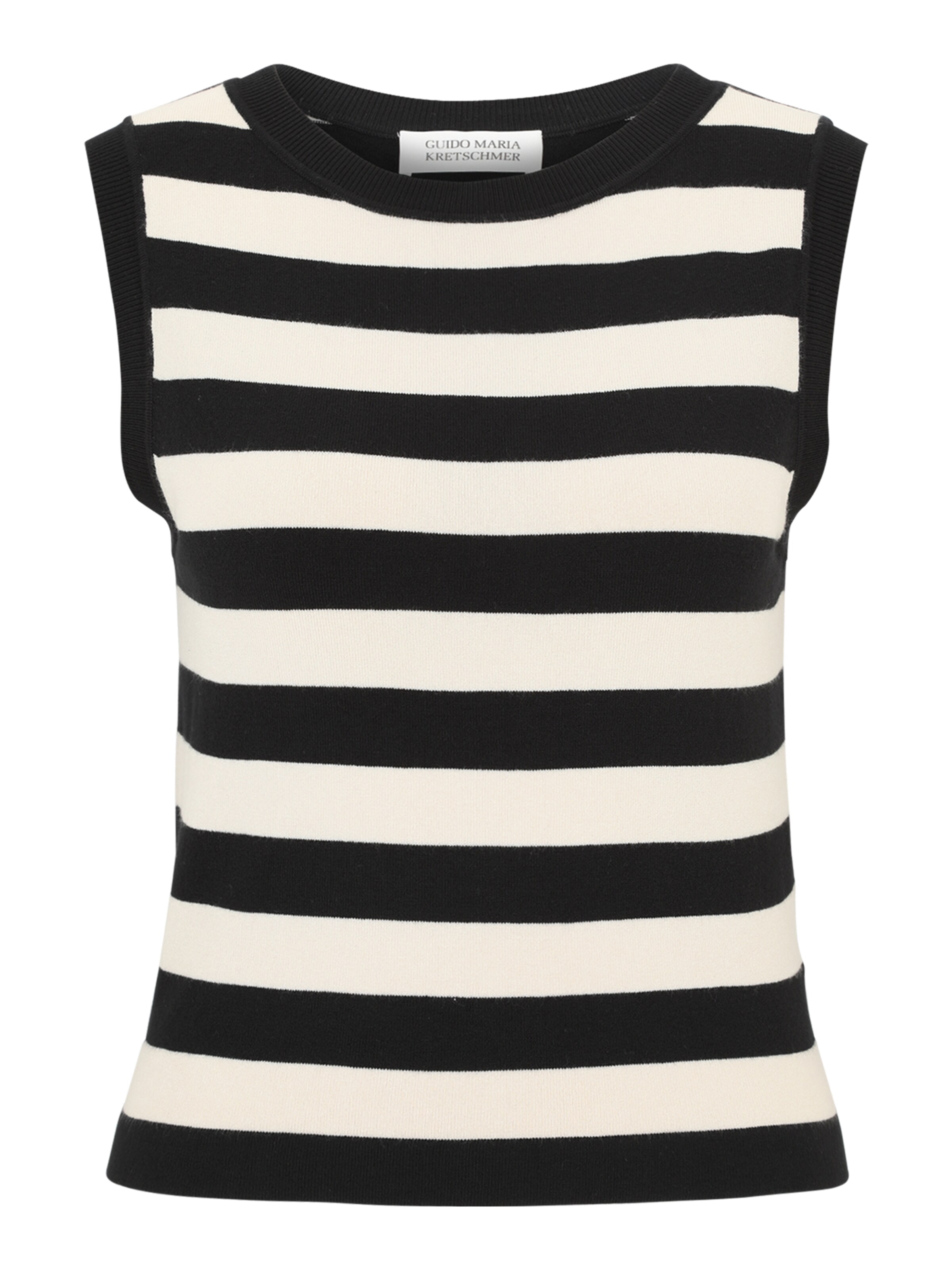 Guido Maria Kretschmer Women Knitted top 'Maira' in Black / White, Item view