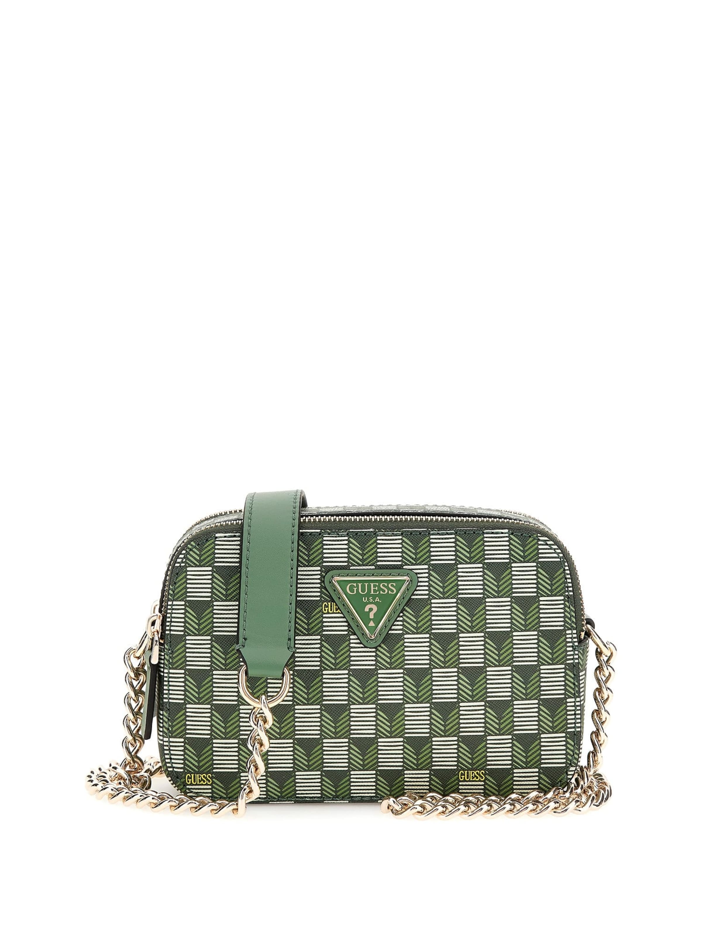 GUESS Umhängetasche 'Vikky' in sand / grün / tanne, Produktansicht