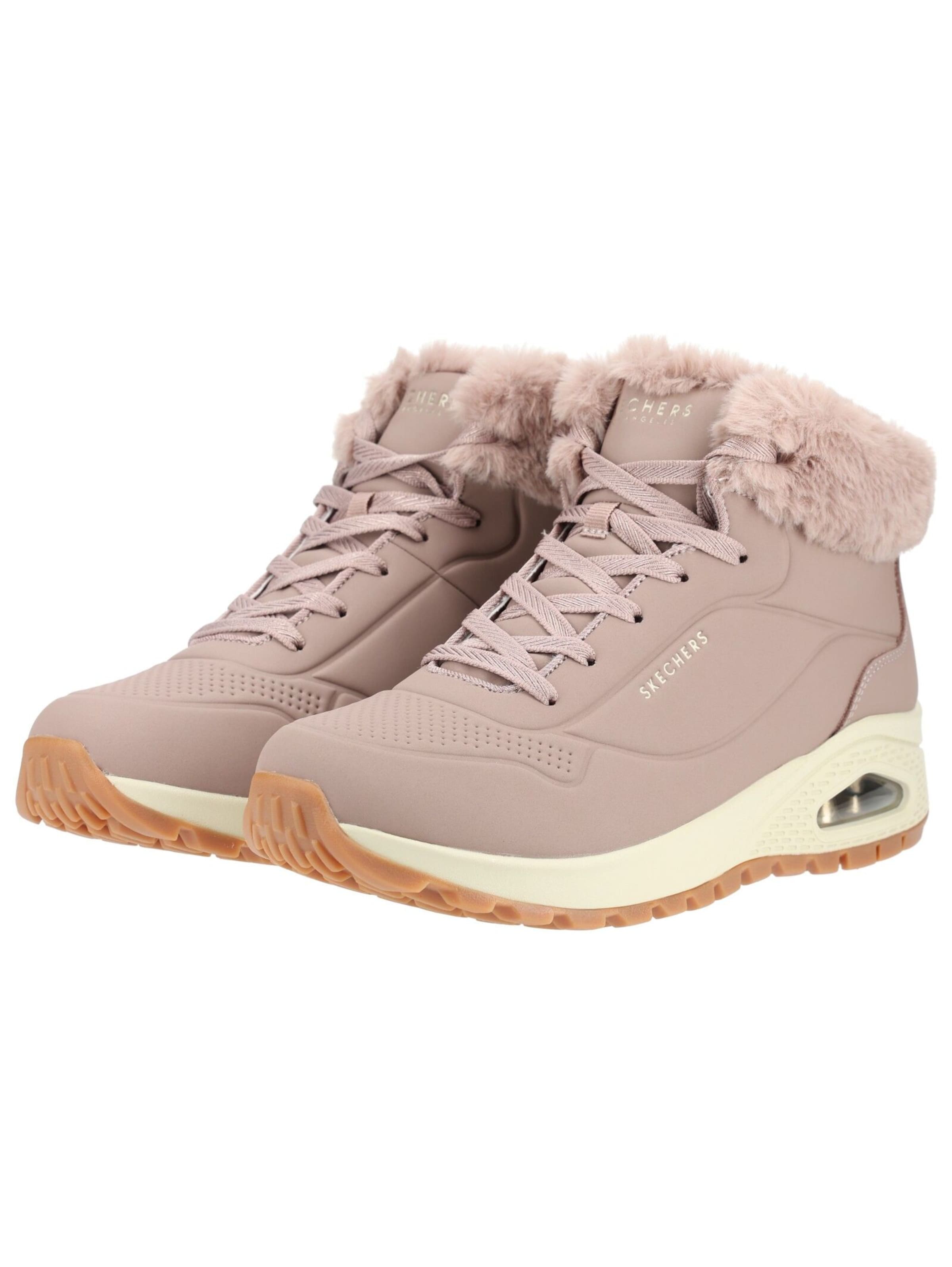 SKECHERS Schnürstiefelette in Beige