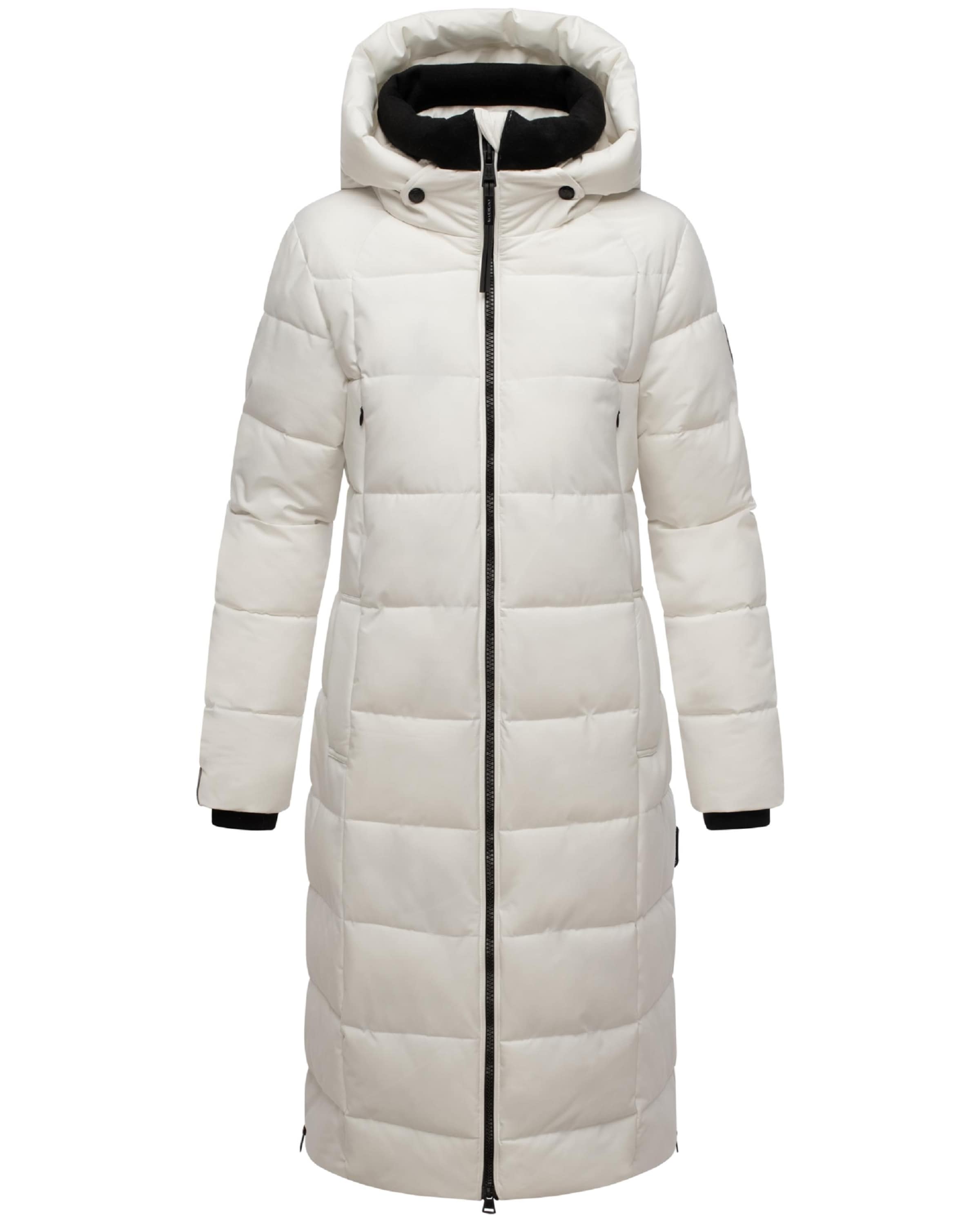 MARIKOO Talvemantel 'Lanitaa XVI', värv valge: eest vaates