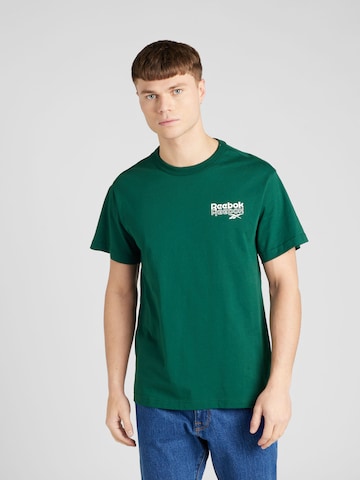 T-Shirt fonctionnel Reebok en vert : devant