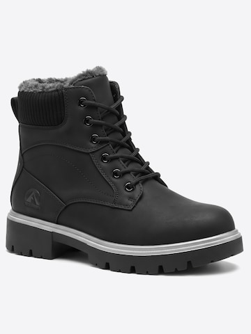 TorWeit Booties 'Collar Lace Up Casual Ankle Boots' in Black: front