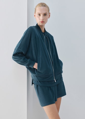 MANGO Knit Cardigan 'Terry' in Blue