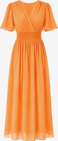 Elara Dress in Orange: front