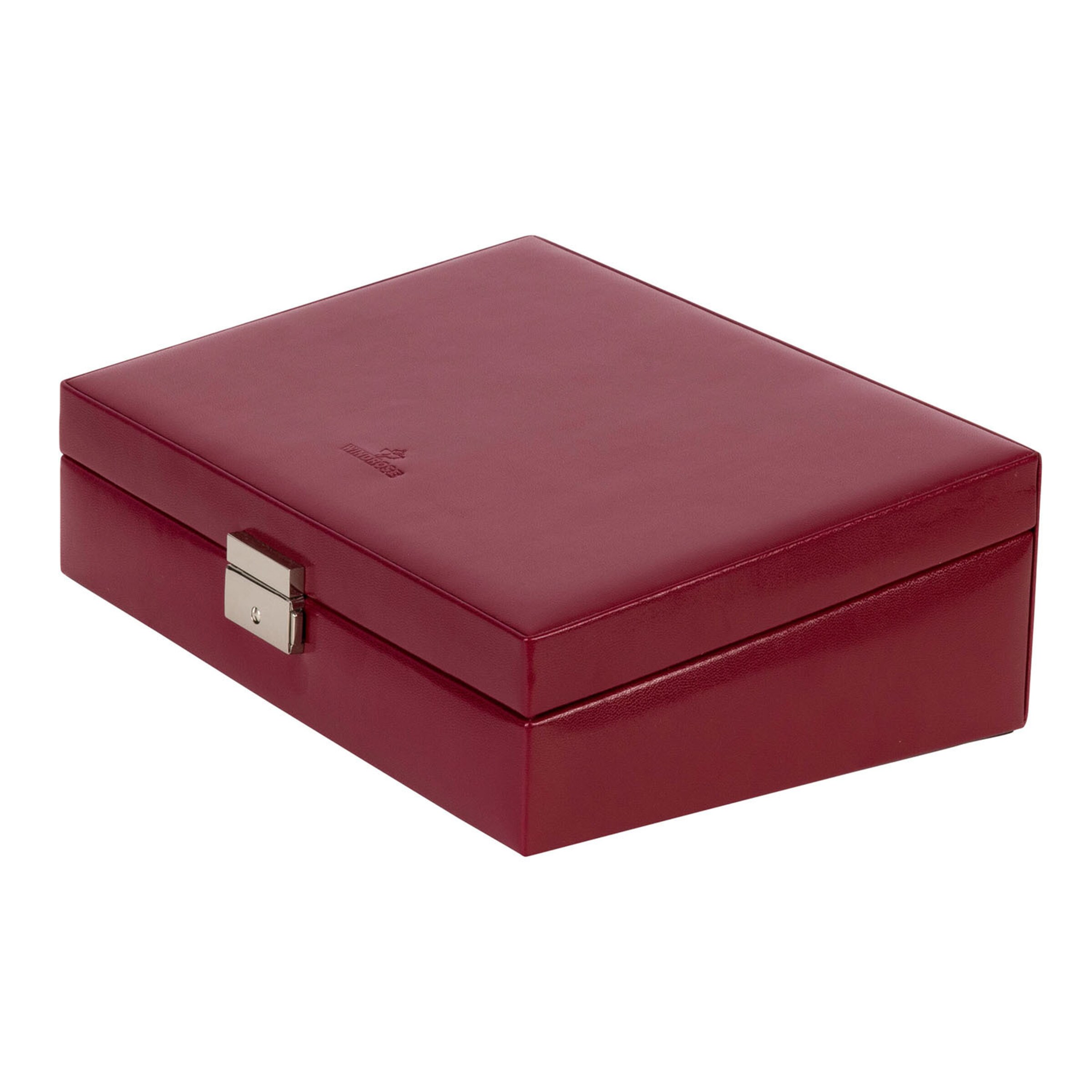 WINDROSE Merino Schmuckkoffer 28 cm in Rot: Vorderseite