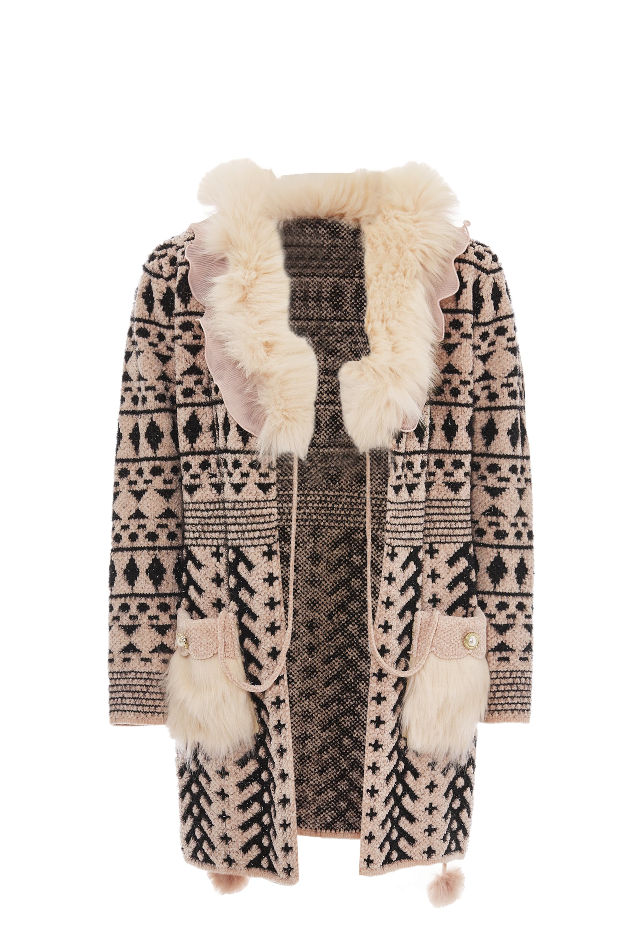 faina Вязаная кофта в Ярко-розовый: спереди