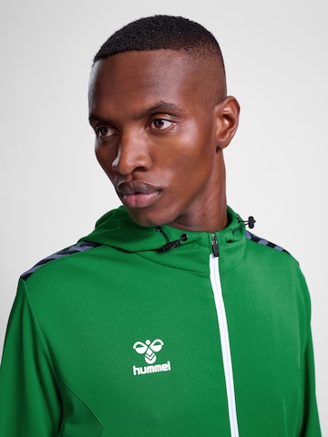 Hummel Athletic Zip-Up Hoodie 'AUTHENTIC' in Green