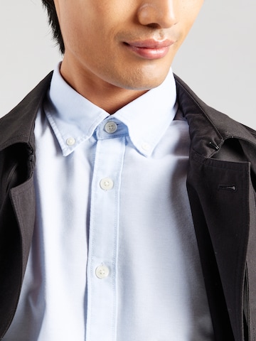 JACK & JONES Regular fit Button Up Shirt 'JORNORREBRO' in Blue