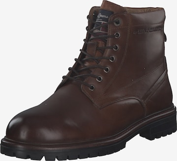 Pepe Jeans Lace-Up Boots in Brown: front