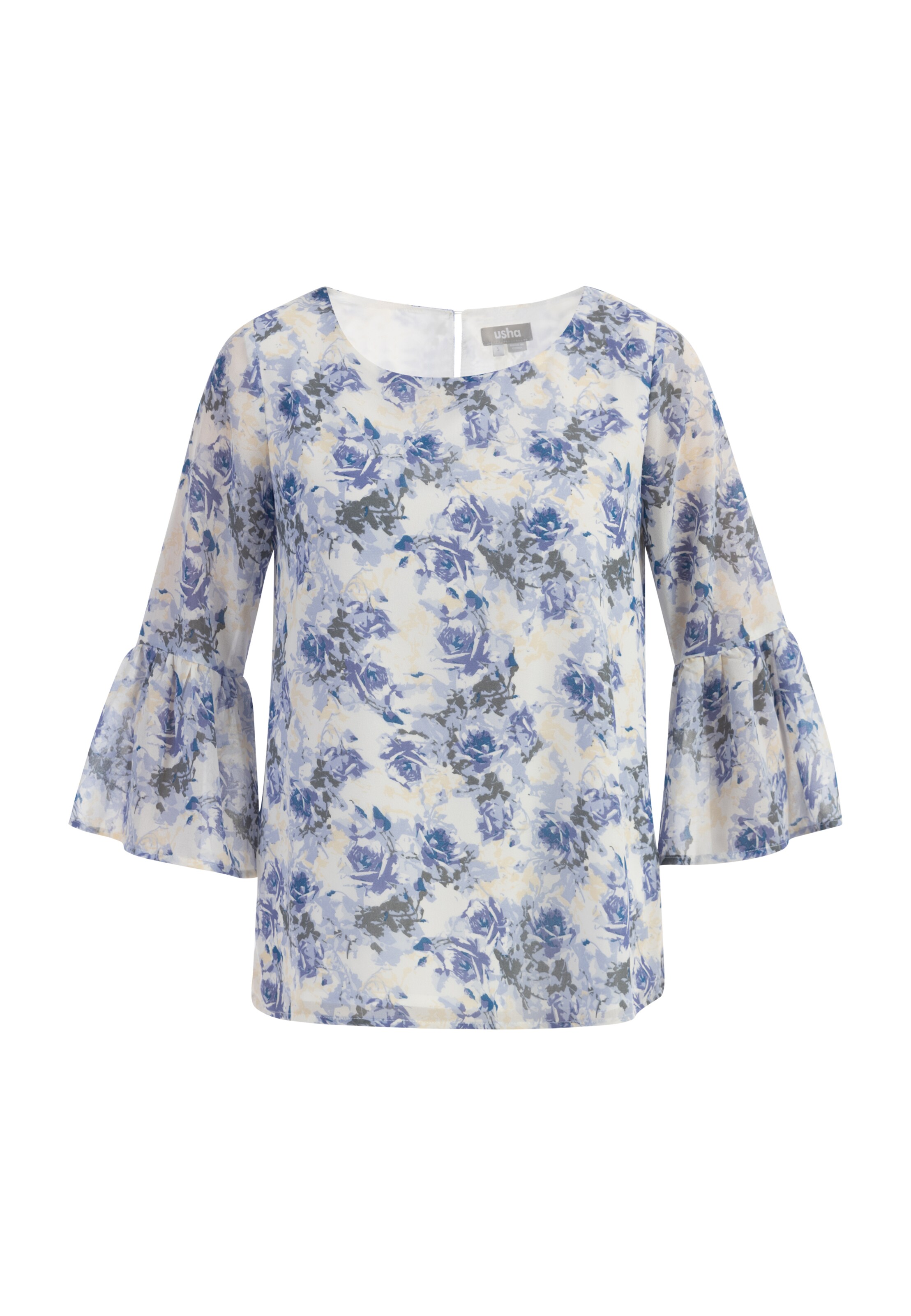 Usha Bluse i blå: forside