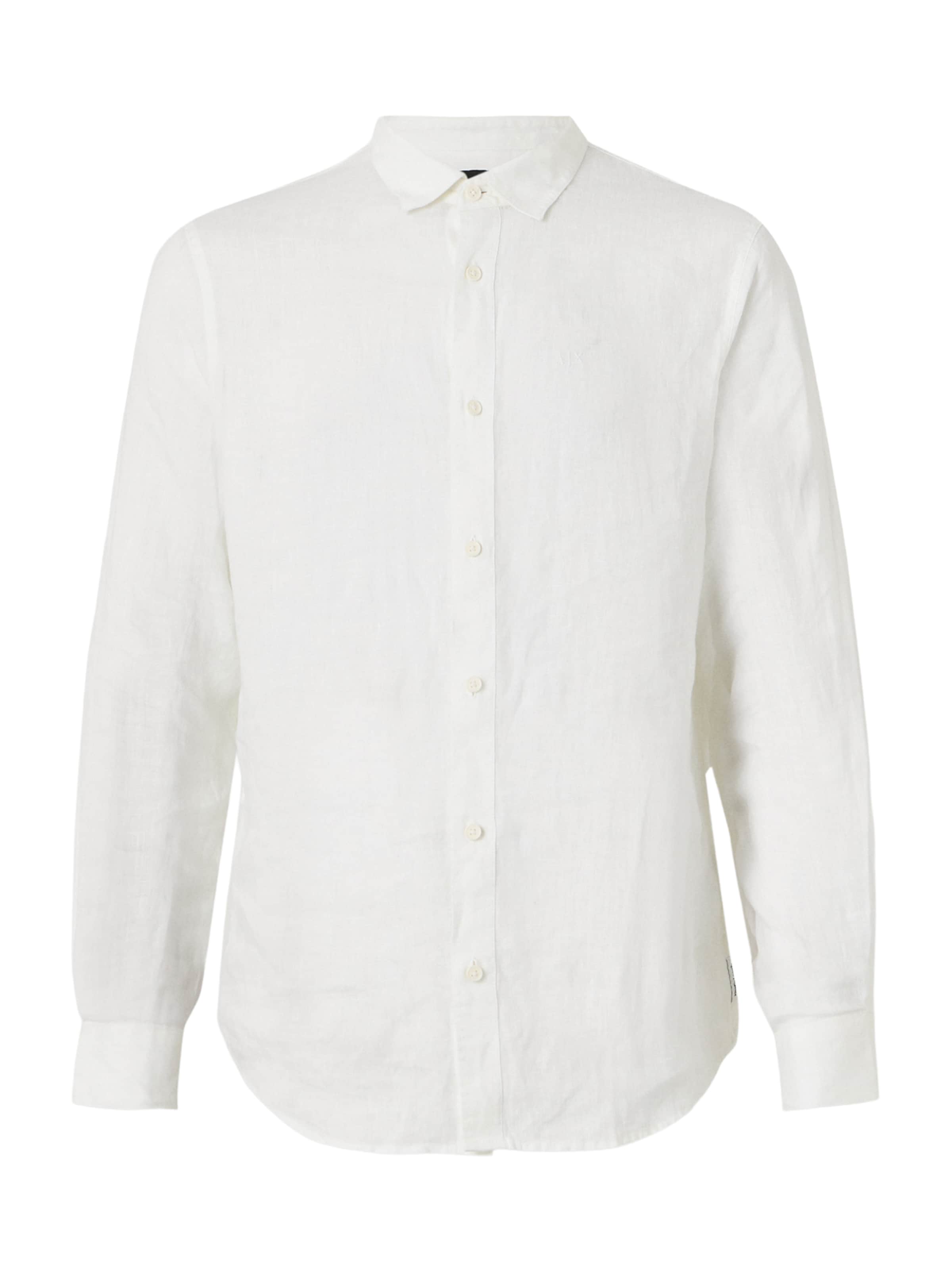 Regular fit Camicia di ARMANI EXCHANGE in bianco: frontale