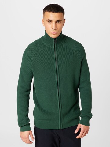 TOM TAILOR DENIM Knit Cardigan in Green: front