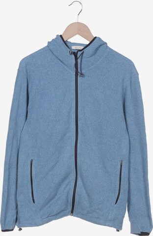 hessnatur Sweatshirt & Zip-Up Hoodie in 5XL in Blue: front