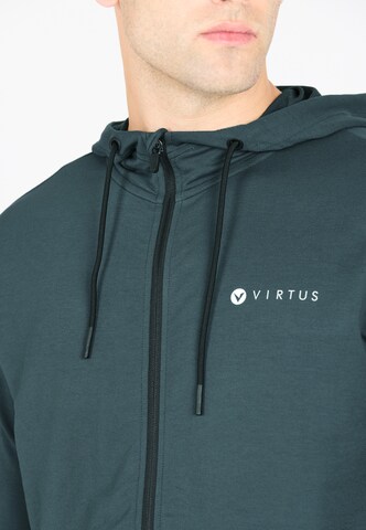 Virtus Athletic Zip-Up Hoodie 'Brent' in Green