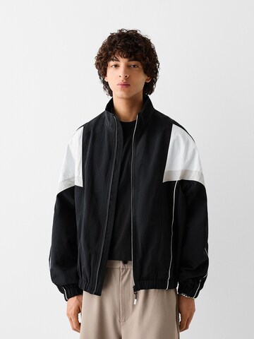 Veste mi-saison Bershka en noir : devant