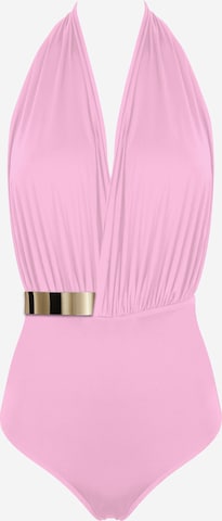 SEA ME SWIM Badeanzug 'ST. TROPEZ Gold Edition' in Pink: Vorderseite