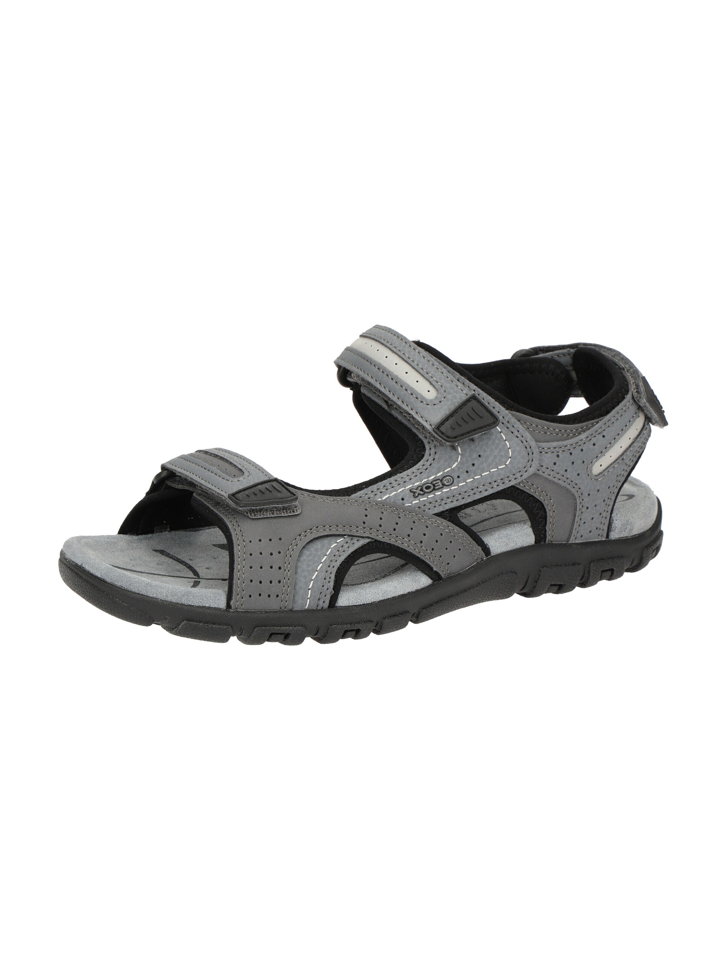 GEOX Sandals 'Geox Strada Herren Sandale grau U8224D' in Grey: front
