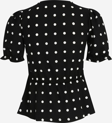 melns Dorothy Perkins Petite Blūze