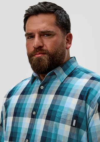 s.Oliver Red Label Big & Tall Regular fit Button Up Shirt in Blue