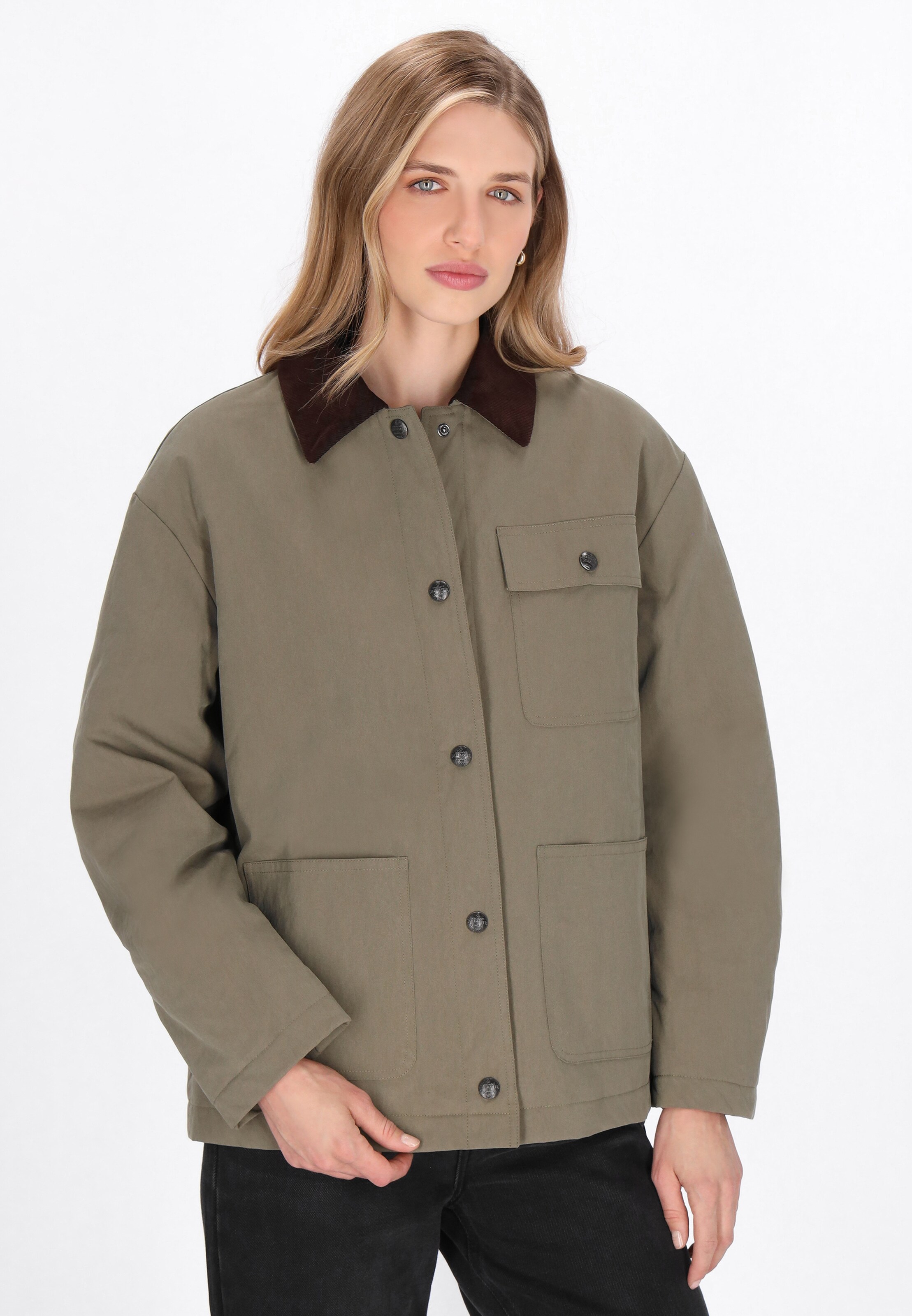 žalia DreiMaster Vintage Demisezoninė striukė: priekis