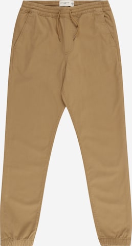 Abercrombie & Fitch Zúžený Kalhoty – béžová: přední strana