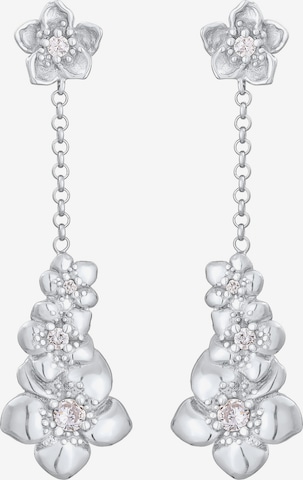 ELLI Ohrringe 'Blume' in Silber: predná strana