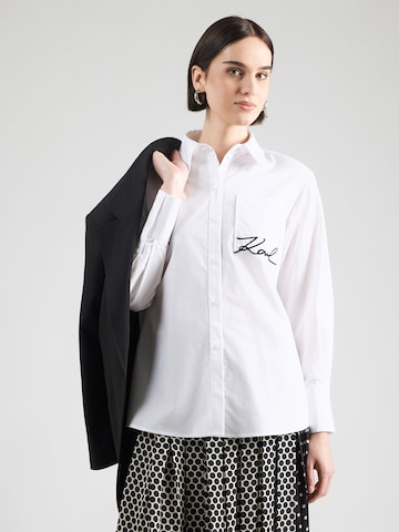 Karl Lagerfeld Pusero värissä valkoinen: etupuoli