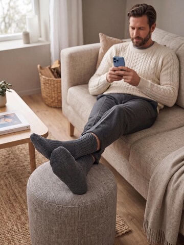 sockenkauf24 Skarpety 'Norweger Wollsocken' w kolorze szary