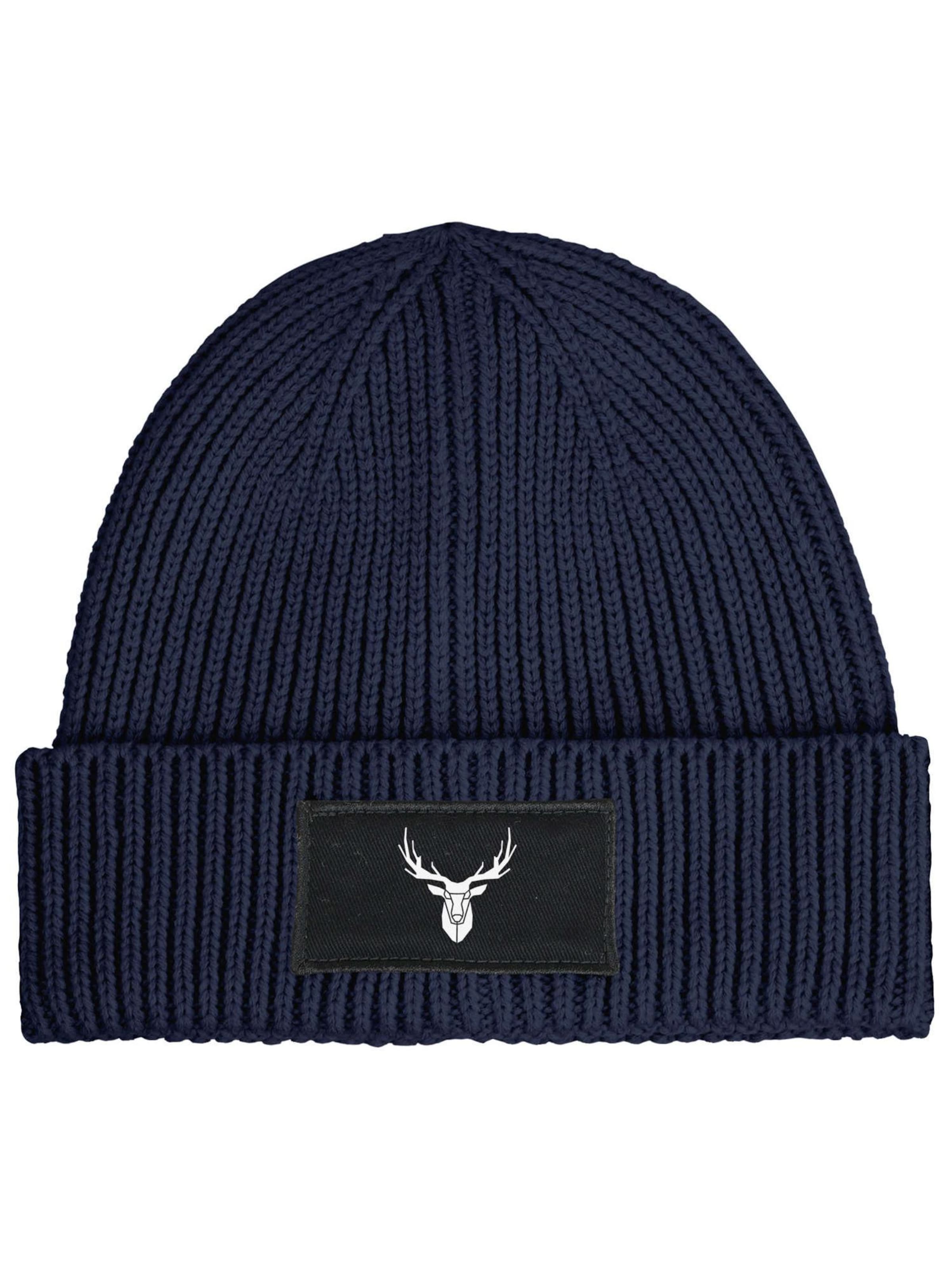 Neverless Beanie 'Hirschgeweih' in Blue: front
