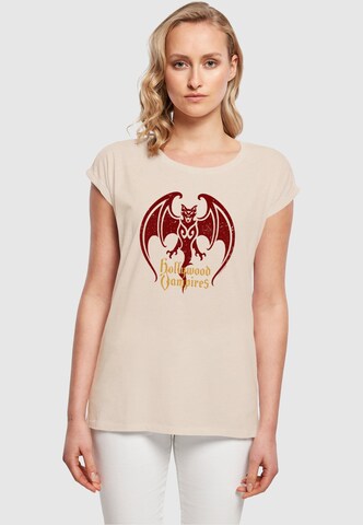 Merchcode Shirt 'Hollywood Vampires - Bat' in Beige: front