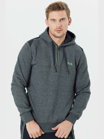 SCR.Sweater majica 'Omid Hoodie' - siva boja: prednji dio