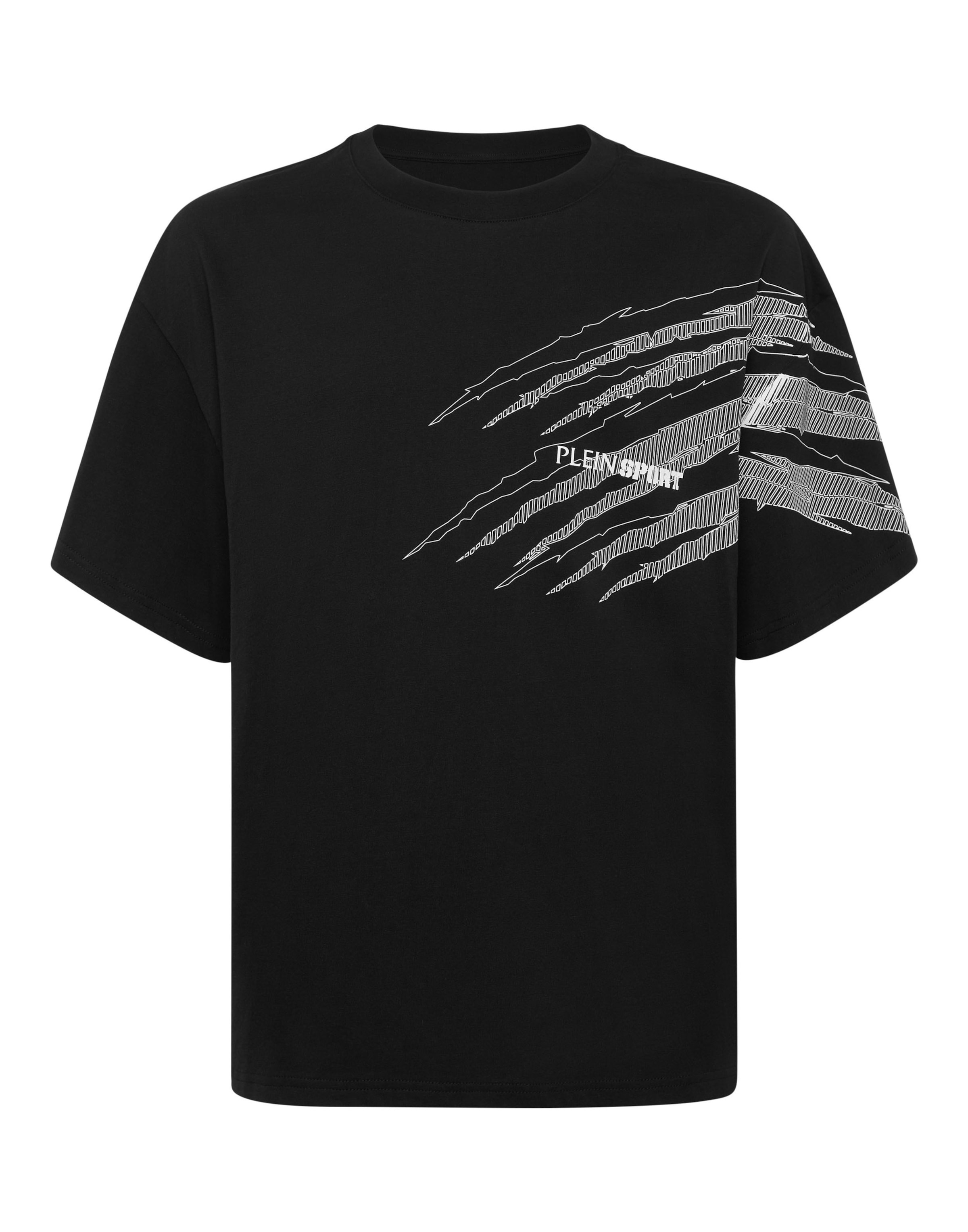 Plein Sport Camiseta 'Scratch' en negro / blanco, Vista del producto