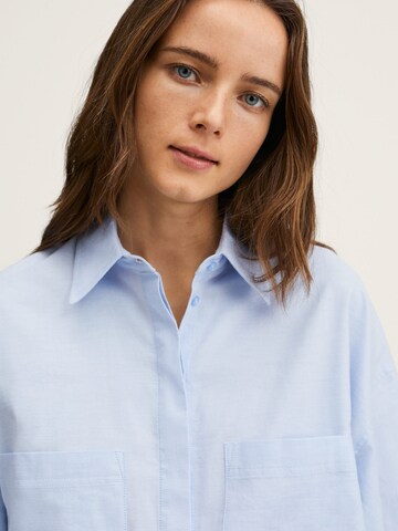 MANGO Blouse 'Ford' in Blauw