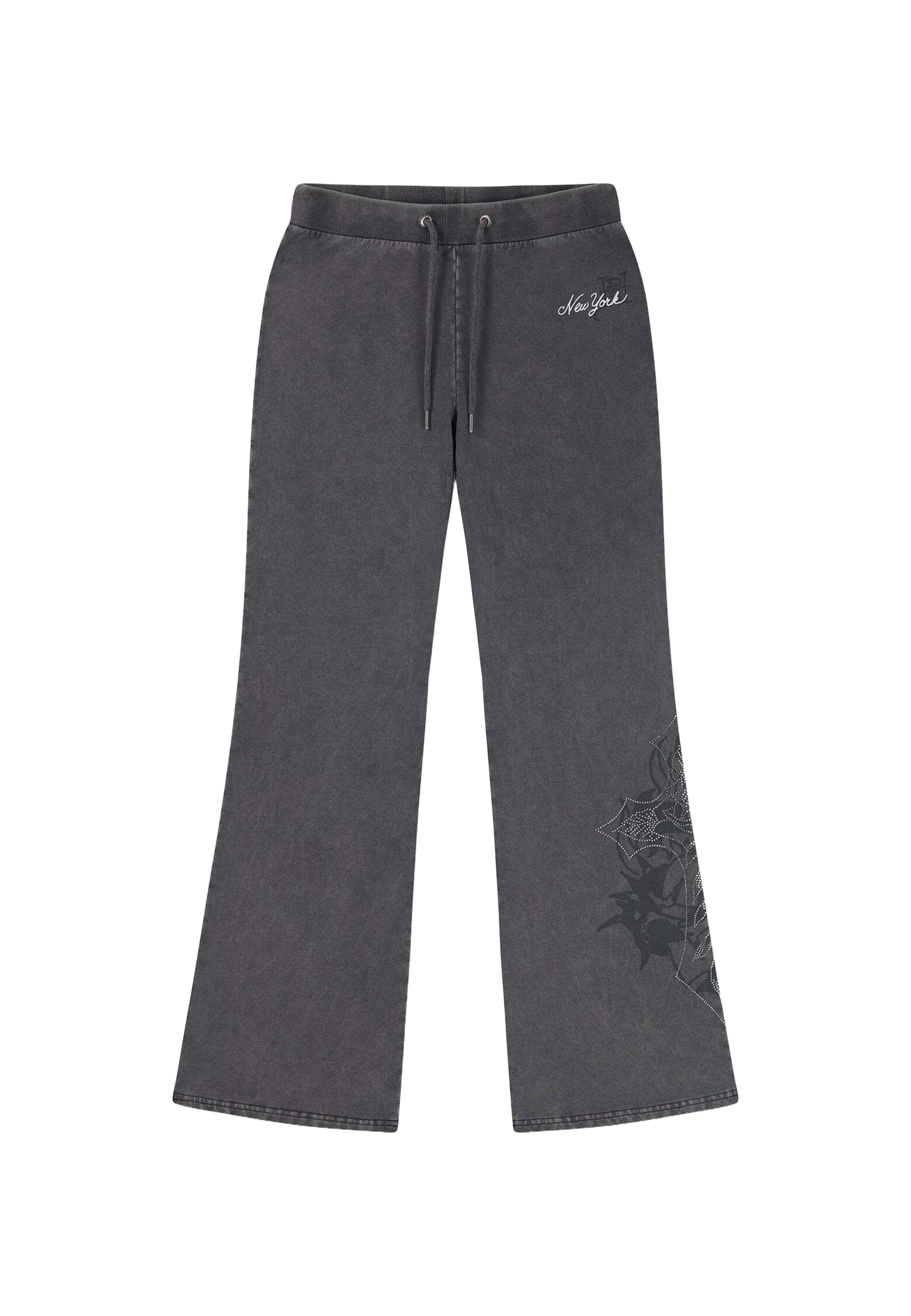 Ed Hardy - Bootcut Calças em preto: frente