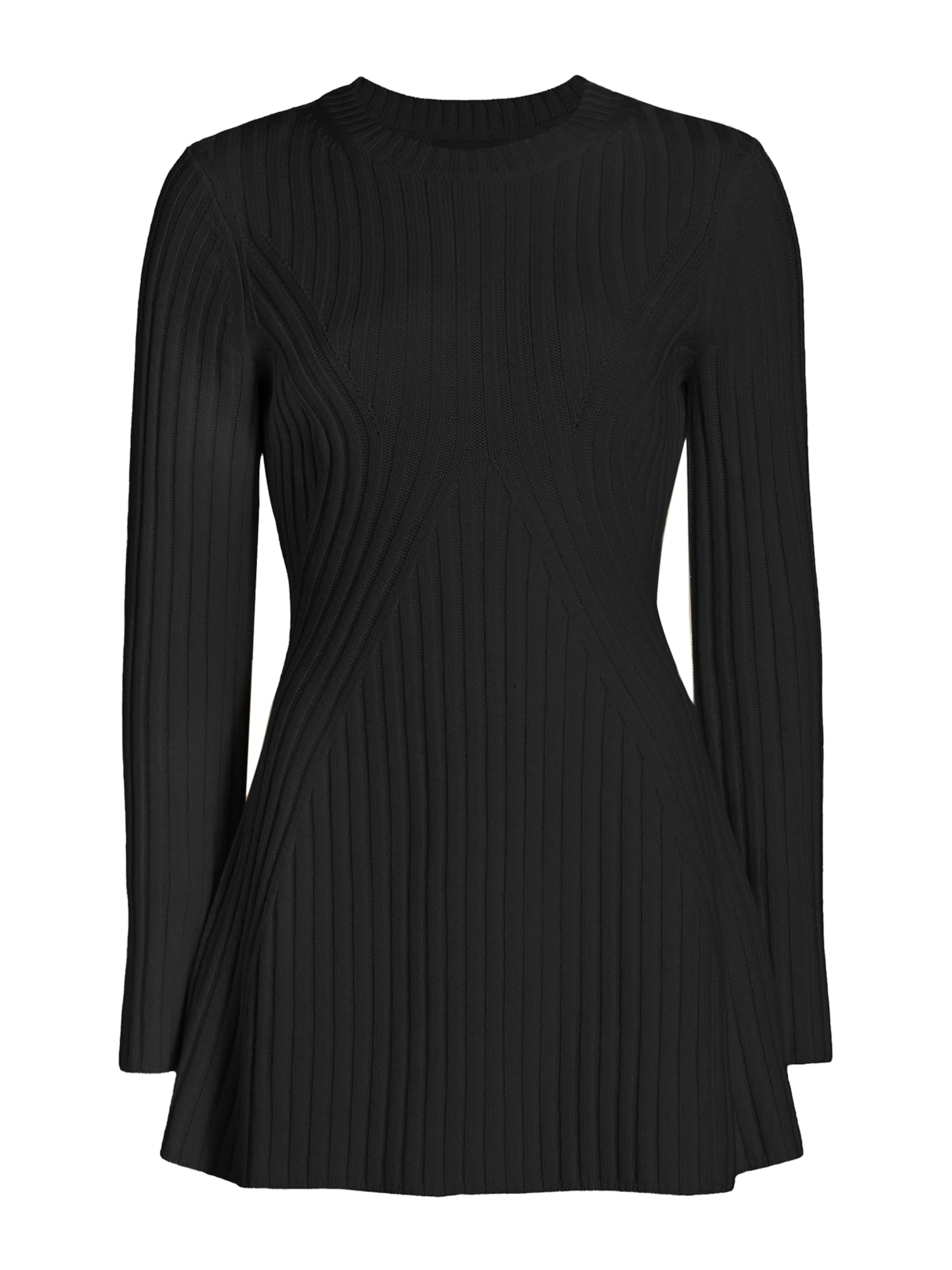 Imily Bela Pletena obleka | črna barva, Prikaz izdelka