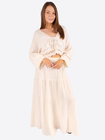 Jupe 'Daisy Musselin' Seasons of April en beige : devant