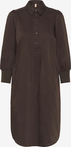 Robe-chemise CULTURE en marron : devant