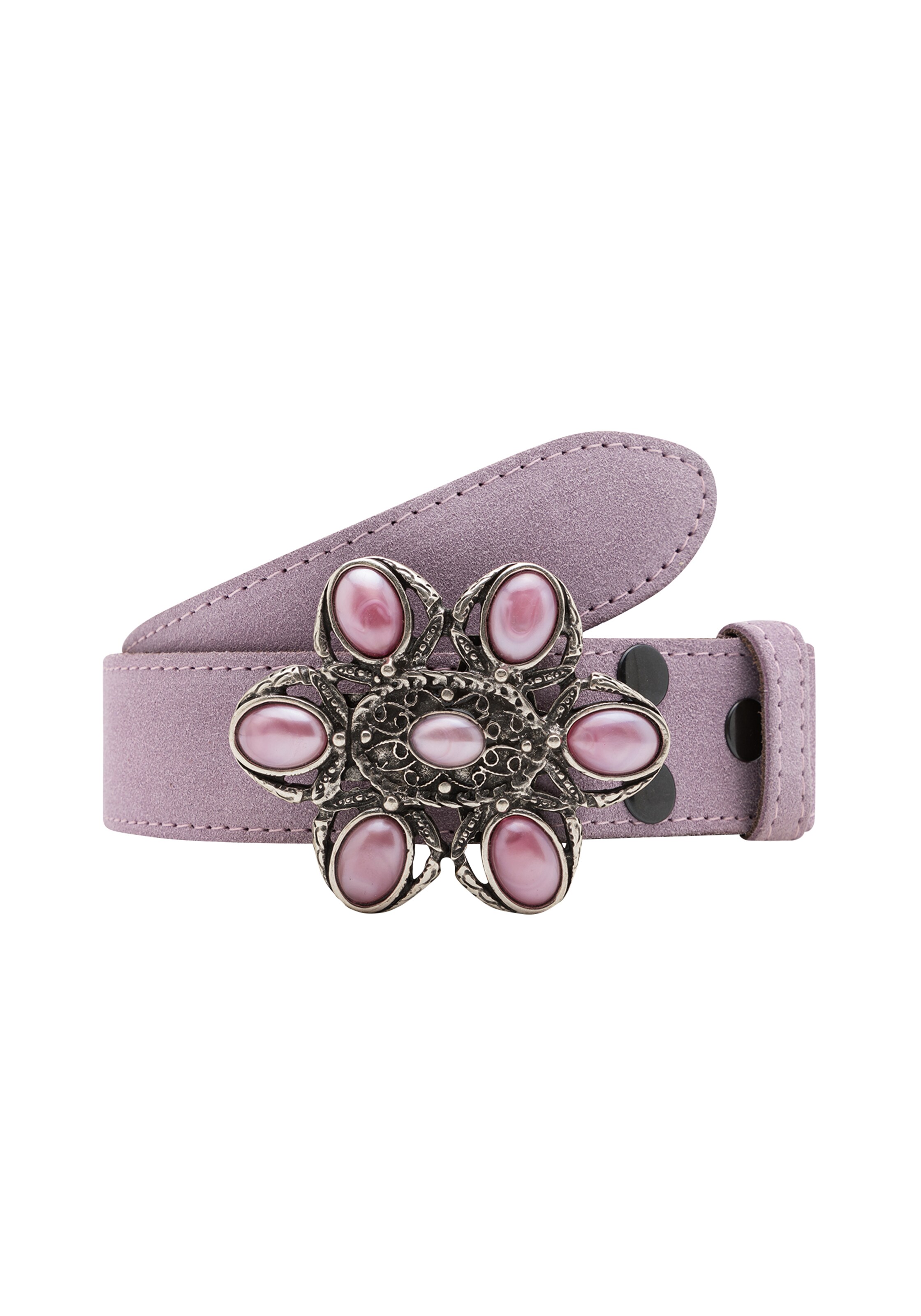 RETTUNGSRING by showroom 019° Ledergürtel 'Alaska' in Lila: Vorderseite