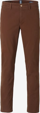 MEYER Chino trousers 'M5 Chino' in Bronze: front