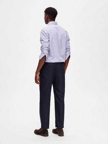 SELECTED HOMME Regular Pleated Pants in Blue