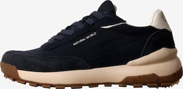 Tamaris Athletic lace-up shoe 'Estellencs-Sneaker aus Leder' in Blue: front